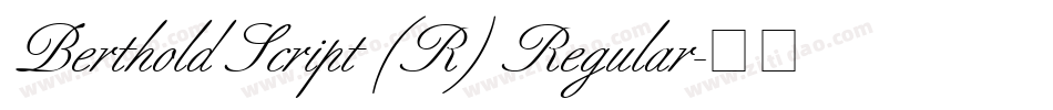 Berthold Script (R) Regular字体转换